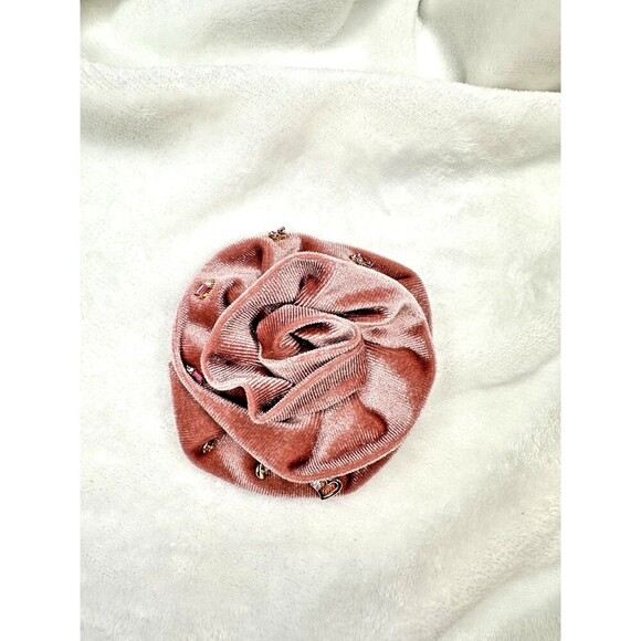 NEW Free People Rosette Stud Pack Blush Pink Earrings Set Brooch Pin Boho Flower - Picture 1 of 6
